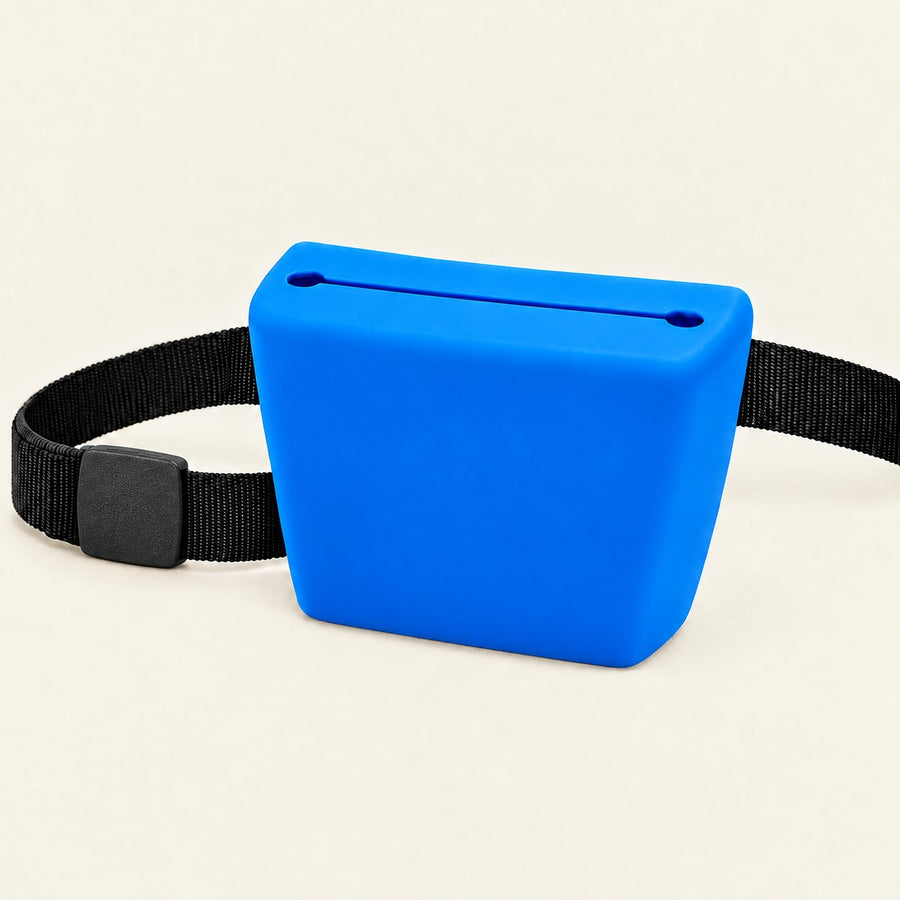 Blue Original Trainer's Pouch on its belt